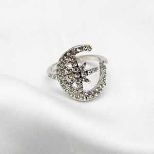 Diamond Moon Star Ring